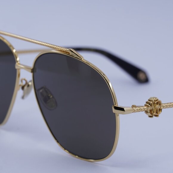 Roberto Cavalli SRC008V 400P Sunglasses Gold Aviator Frame, Polarized Lenses - Picture 3 of 11